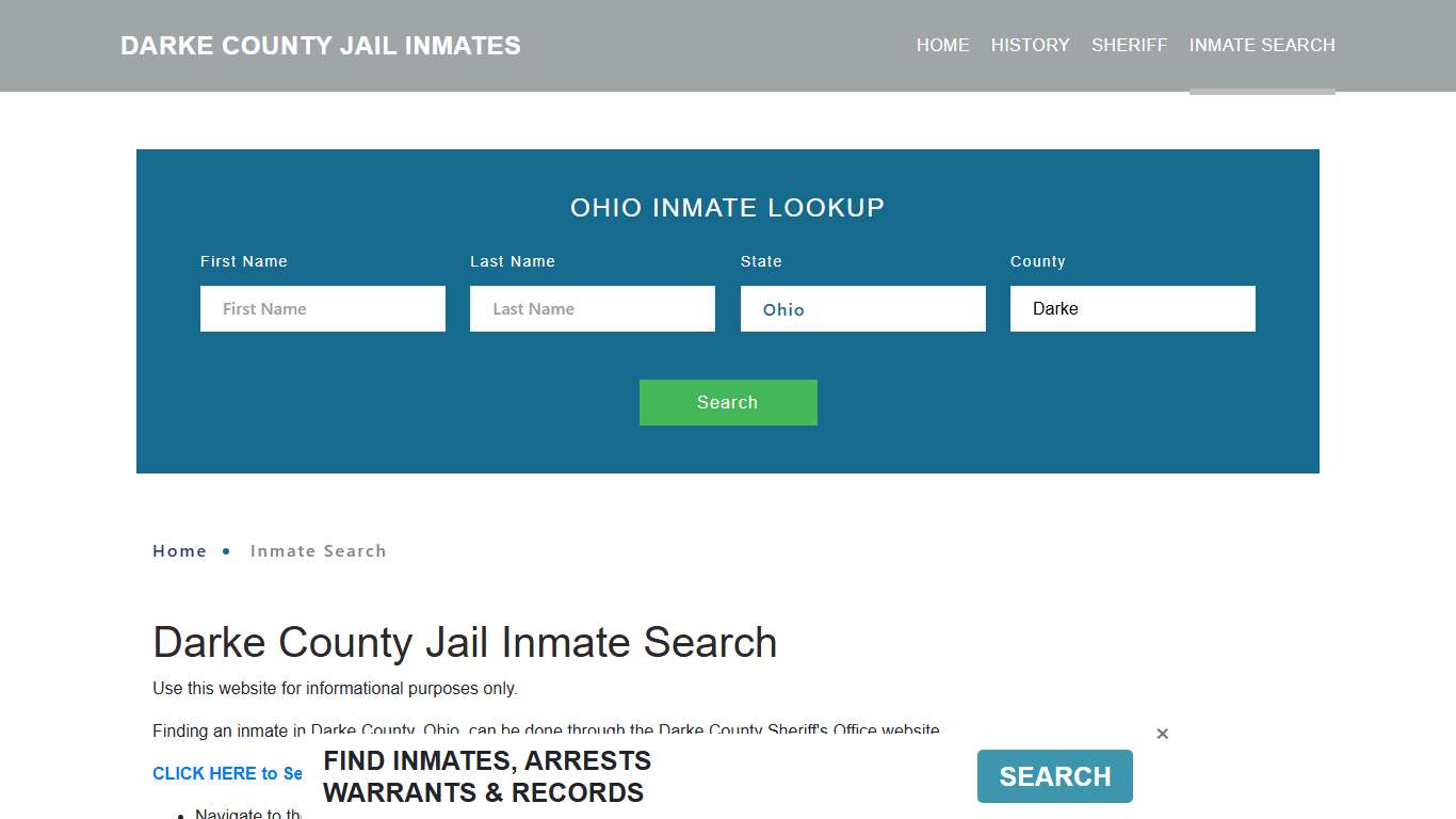 Darke County, OH Detainee Lookup