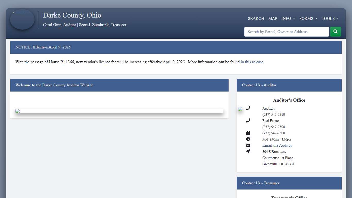 Home - Carol Ginn, Auditor Website, Scott J. Zumbrink, Treasurer